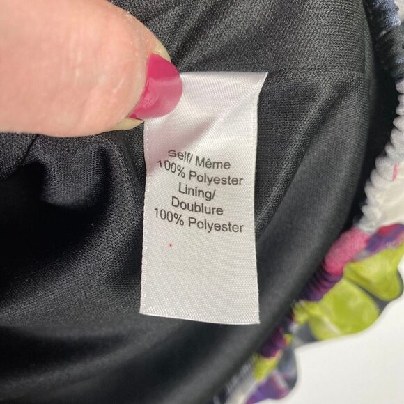 Maurices Floral Sheer Pleated Blouse Women's Small Keyhole Back Tied Half Sleeve - Picture 8 of 8